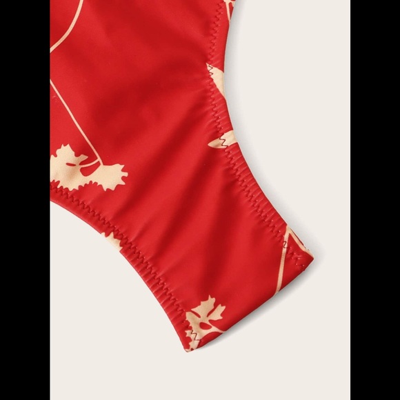 Flower Print Banyans One Piece Swimsuit - Picture 6 of 7